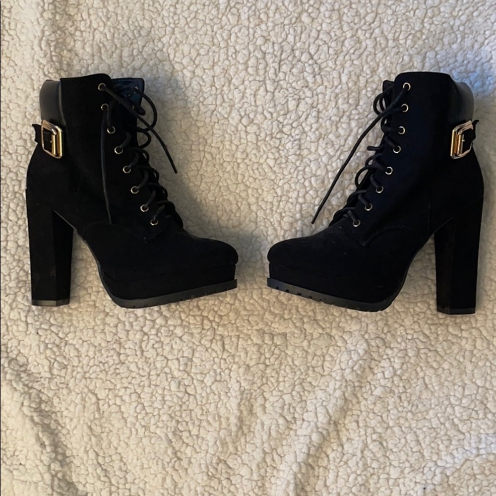 Black ankle boots